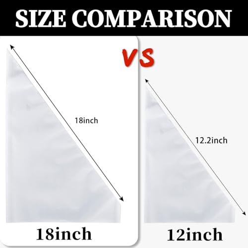 18 Inch Large Piping Bags and Tips Set,100PCS Large Piping Bags with 5 Tips - size: 18inch -100 Pack+5 Piping Tips