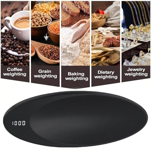 Digital Tea Scale 0.1g - Rechargeable Portable Coffee Scal - color: Black