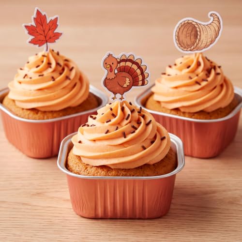 Skylety 100 Pcs 5oz Mini Square Cake Pans with Lids, Rose Gold - color: Rose Gold