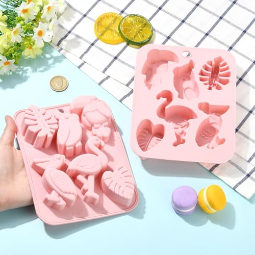 Airssory 2Pcs Silicone Leaf and Bird Molds 18.2x14.1x2.6cm Baking Candy Chocolate Fondant Decorating Tools - color: Leaf and Bird Molds