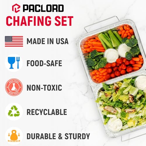 USA-Made Aluminum Foil Pans - Set of 50 Full Size 21" x 13" and 100 Half Size 9" x 13" Disposable Aluminum Trays for Chafing Racks - Great for Cooking, Heating, Food Storing - style: 150 Pans