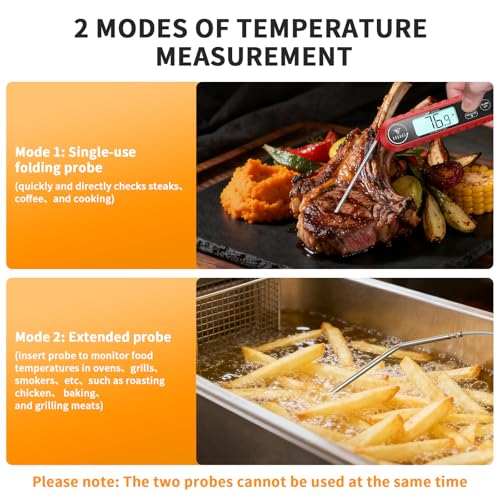 DOQAUS Meat Thermometer Digital with Dual Probe, Instant Read Thermometer