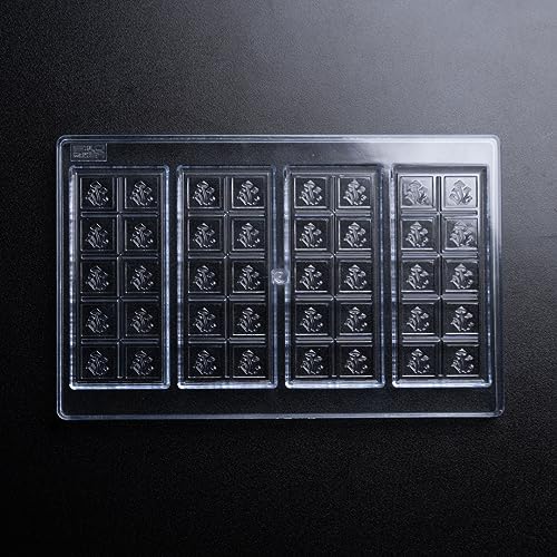 Polycarbonate Chocolate Bar Mold - Mushroom Symbol - 50mL 10 piece for Candy, Chocolate Bars, Baking PMUL1