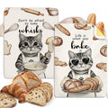 Funny Tabby Cat Baking Gifts Beeswax Bread Bags 2 Pack XL 13x17in - color: Cat Baking 02