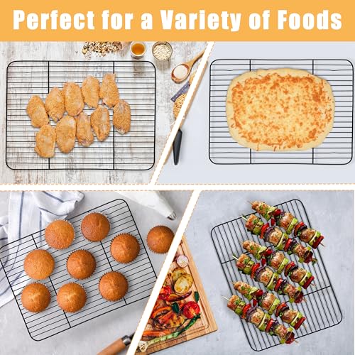 E-far Nonstick Baking Sheet with Rack Set, 16 x 12 Inch Cookie Sheet