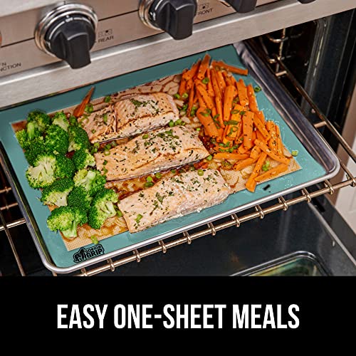 GORILLA GRIP Nonstick Silicone Baking Mats, 2PK, 2/3 Sheet, Mint - color: Mint, size: 20.5" x 14.62" (2/3 Sheet)
