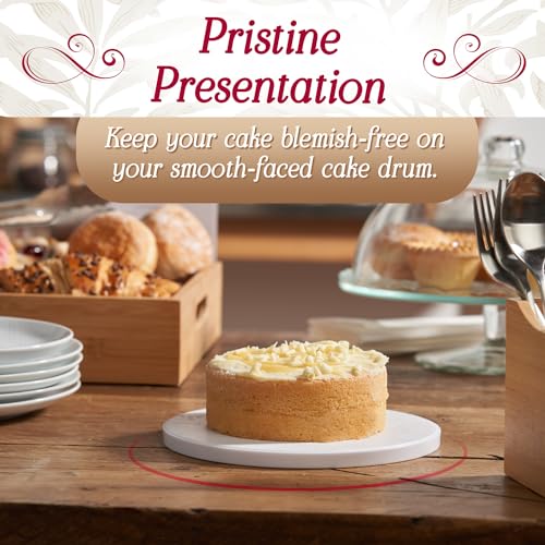 Cakebon Cake Boards 10" White Round Cake Drums 1/2" Wrapped Edge 1Pack - color: White (Wrapped Edge), size: 10 Inch