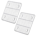 P&P CHEF 9.7" x 7.3" Cooling Baking Wire Racks Pack of 2, Silver - color: Silver, size: 9.7" x 7.3"