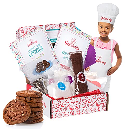 Baketivity Chocolate Chunk Cookies Kids Baking Kit with Ingredients - color: Chocolate Chunk Cookies