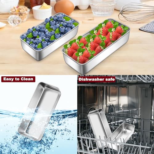 LIANYU Loaf Pans Set of 3, 1 Large (12x5 Inch) & 2 Medium (9x5 Inch) - size: Large & Medium