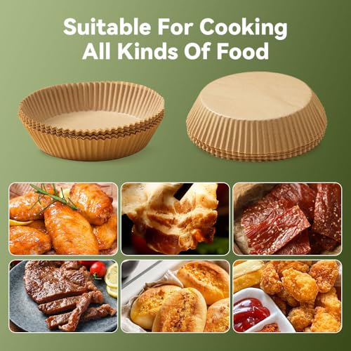 Koja 100-Pack Round Air Fryer Liners 6.5" - Parchment Paper Basket Liners - size: 6.5" Round 100-Pack