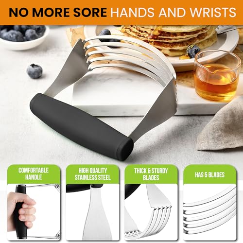 Spring Chef XL Pastry Blender, Durable Dough Blender For Baking - Black - color: Black, size: XL | Classic