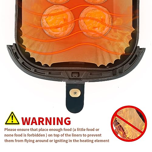 Air Fryer Liners Disposable Square for Ninja AF141 AF142 5Qt/Ninja AF181 AF182 6.5Qt, 100PCs 7.9in Non-stick Oil-proof Parchment Cooking Paper for Gourmia/Cosori/Chefman 5-8Qt Airfryer/Media 11 Quart - color: 100PCs Square Air Fryer Liners