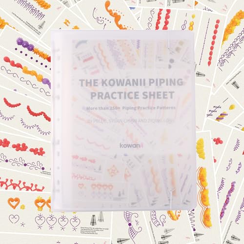 Piping Practice Sheets Reusable Cake Decorating Supplies - color: 250+ Pattern/ Waterproof