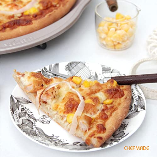 CHEFMADE Pizza pan, 14 Inch with Holes Non-Stick Pizza Crisper Pan Bakeware for Oven Baking (Champagne Gold) - size: 14" Pizza with holes