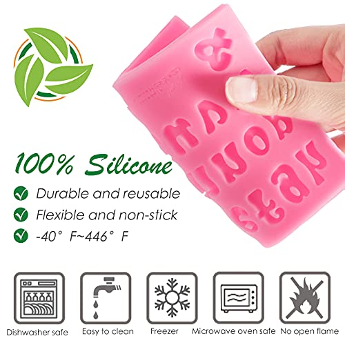 JOERSH Silicone Letter Fondant Molds, 4Pcs - style: Letter & Number