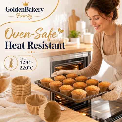 Mini Muffin Liners,500 pcs Natural Mini Cupcake Liners for Baking - color: Natural（500pcs）