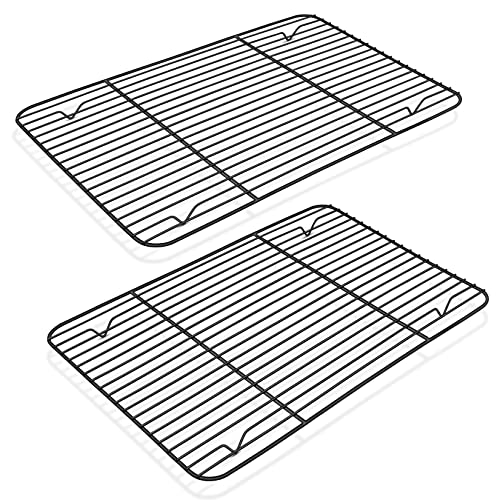 P&P CHEF 15.3" x 11.25" Cooling Baking Wire Racks Pack of 2, Black - color: Black, size: 15.3" x 11.25"
