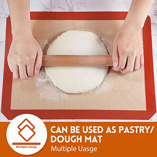 STATINT Silicone Baking Mat, Nonstick Half Sheet Baking Mat, Set of 3 - size: 3 Half Sheets