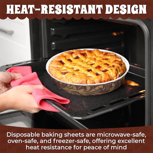 50 Pcs Paper Cake Baking Pans 6 x 1.4 Inches Disposable Pie Pans