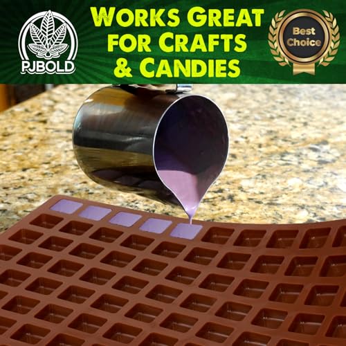 Silicone Mold, Square Candy, 4mL, 140 Cavity, Commercial Half Sheet - size: 4mL