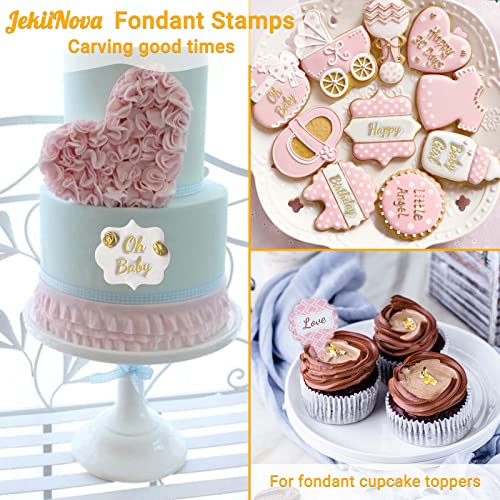 4PCS Handwriting Alphabet Cake Stamps Tool for Fondant Cookie Biscuit - color: Handwritingd