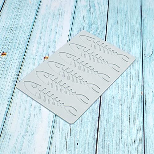 Lobster Shape Lace Silicone Mold Chocolate Candy 3D Hollow Fishbone Candy Mold Food Cooking Meals Decorations Fondant Mold Polymer Clay Molds (B_6.4x4.36x0.12inch) - size: B_6.4x4.36x0.12inch