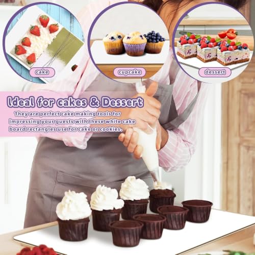 15 Pack 13.75x9.75 White Rectangle Quarter Sheet Cake Boards - size: 15 Pack