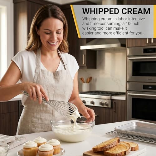 Whisks for Cooking,Stainless Steel Whisk Set 8" 10" 12",Balloon Wire Whisks for Whisking, Beating, Blending Ingredients, Mixing Sauces (Silver) - color: Silver