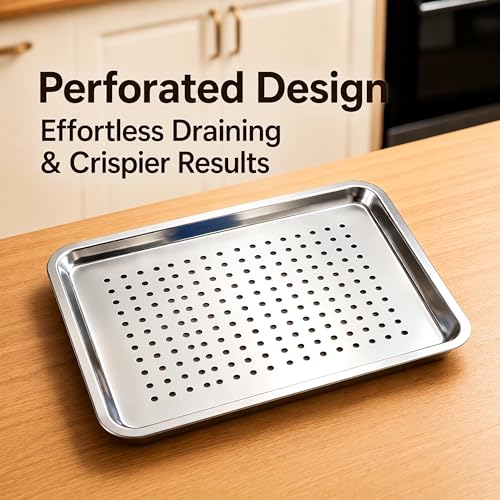 17.5" Half Sheet Baking Pan and Perforated Crisping Tray Set