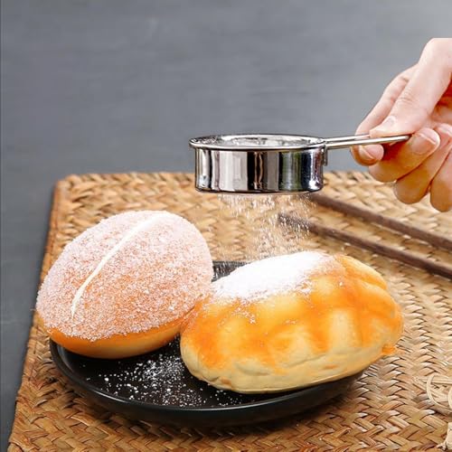 Mini Stainless Steel Flour Sifter 4.33" Fine Mesh Baking Sieve with Handle
