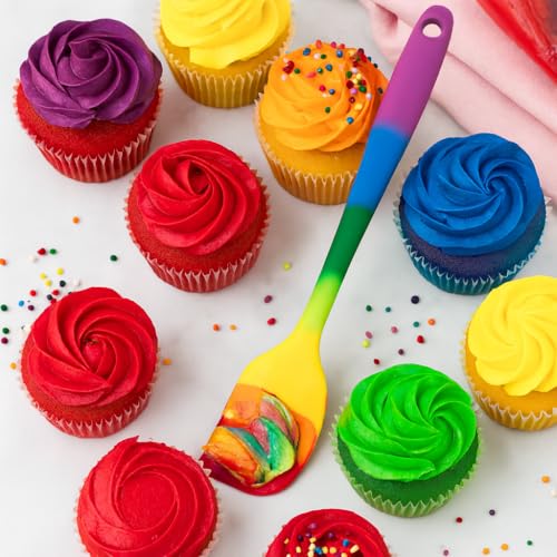 Cooking With Pride Non-Stick Mini Scraper Spatula, Heat-Safe Silicone With Iron Core, 8.5-Inch - size: Mini Scraper Spatula - 8.5-Inch