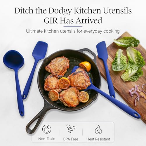 GIR: 5-Piece Silicone Ultimate Kitchen Utensils Set – Navy - color: Navy, size: 5 - Piece Set