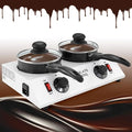 WICHEMI Chocolate Melting Pot Electric Chocolate Melter Warmer Dual-Pots - color: Double Pots