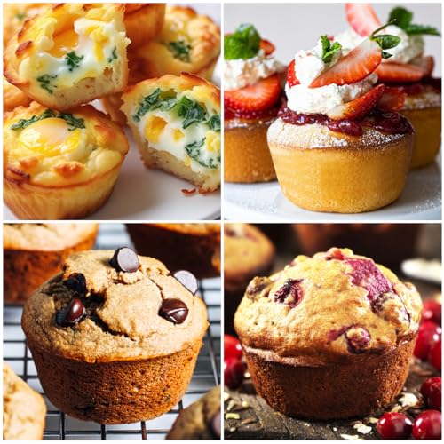 CAKETIME Silicone Muffin Pans for Baking, 2 Packs Jumbo 6 Cups and Mini 24 Cups for Baking Muffins, Cupcakes, Egg Bites, and Frittatas - size: 24-Cup Mini & 6-Cup Jumbo