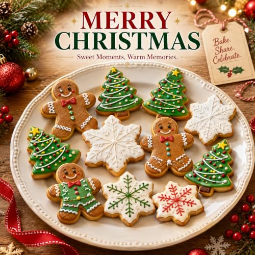 Crethinkaty 3 PCS Christmas Cookie Cutter Set,Gingerbread Man,Snowflake,Christmas Tree Shape with Soft PVC Edge Xmas Cookie Cutters for Baking - style: style 5