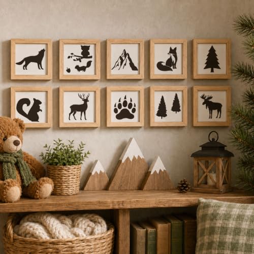 65 Pcs Small Animal Stencils for Cafts,Reusable 3”Animal Wood Burning Stencis for Painting on Wall Card Rock Wood Signs Coasters Canvas Home Decor (3 inch Small Animal) - color: 65 Pcs Animal