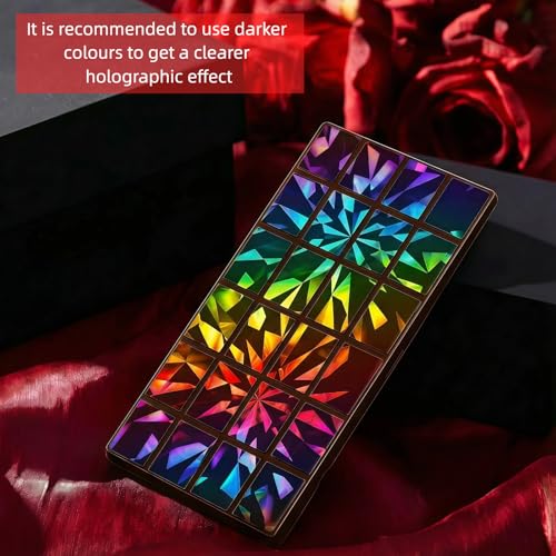 Ziliny Christmas Candy Molds Holographic Chocolate Mold Silicone, Diamond - color: Geometry