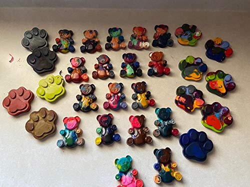 Palksky 20 Cavity Large Gummy Bear Mold/Big Bear Crayon Mold for Brownie Muffin Chocolate Ganache Jelly Pralines Caramels Candy Soap Bar Bath Bomb Mould