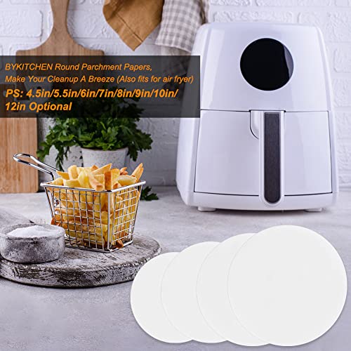 BYKITCHEN 200pcs 7 Inch Parchment Paper Rounds for Springform Pan &Cake Pan - size: 7inch