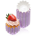 100 PCS Baking Cups Cupcake Liner Flared Brioche Muffin Wrappers (Purple) - color: Purple, size: 100pcs