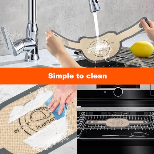 PLAPITATE Silicone Bread Sling Dutch Oven Liner, Non-Stick & Easy Clean Reusable Oval Silicone Baking Mat with Long Handles, Easy to Transfer Sourdough - 2 Gray Set - color: Gray Oval