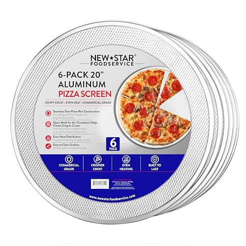New Star Foodservice Seamless Aluminum Pizza Baking Screens, 20 Inch - size: 20-Inch