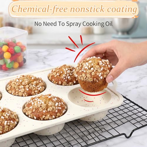6Pcs Silicone Baking Pan Set With Metal Reinforced Frame and Handle
