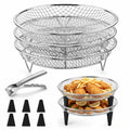 P&P CHEF 7.9'' Round Air Fryer Rack Set of 3, Air Fryer Basket for Grill
