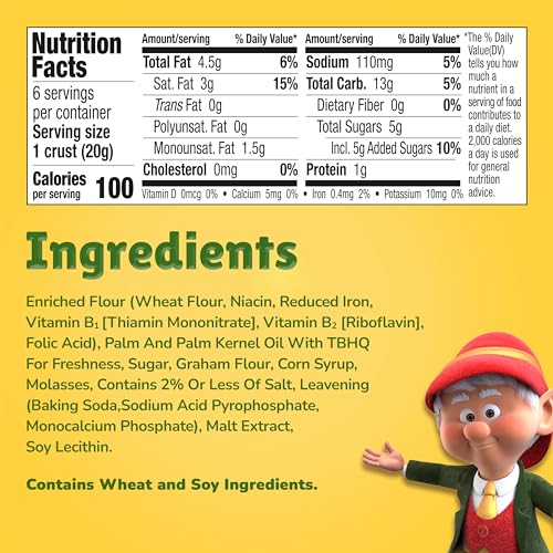Keebler Ready Crust Mini Graham Cracker Pie Crusts, Premade Pie Crusts For Baking And No-Bake, 6 ct - size: 4 Ounce (Pack of 6)