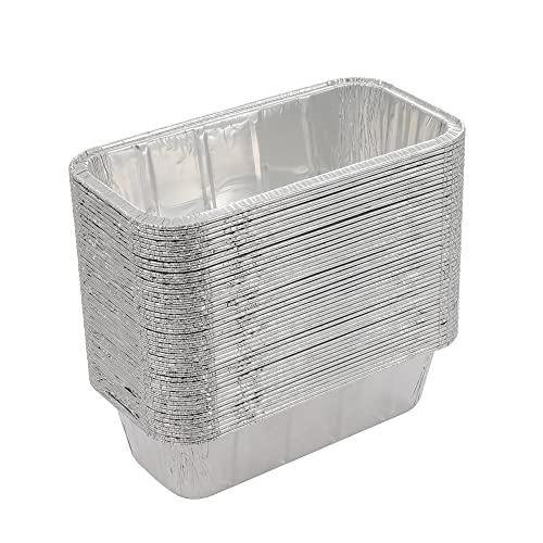 Waytiffer Loaf Pans [50 Pack] 2Lb Heavy Duty Disposable Aluminum Foil Premium Bread Tins Standard Size - 8.5" X 4.5" X 2.5" Perfect for Homemade Cakes & Breads - size: 50 PACK
