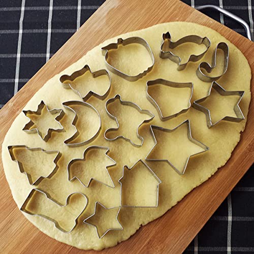 Lchen Stars Cookie Cutters 5 Stars Stainless Steel Biscuit Cutters for Baking Molds Set (Star) - color: Star