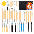 CLAYPRO 42Pcs Clay Tools Kit, Ceramic & Pottery Tools for Adults