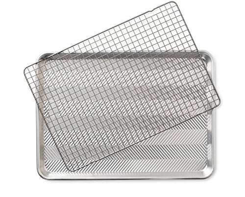 Nordic Ware Prism Half Sheet with Oven Safe Grid, 1 Pack, Natural - size: 1 Pack, style: Half Sheet with Oven Safe Grid